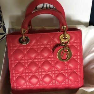 Lady Dior Classic Bag, hot pink, Like New with RPT